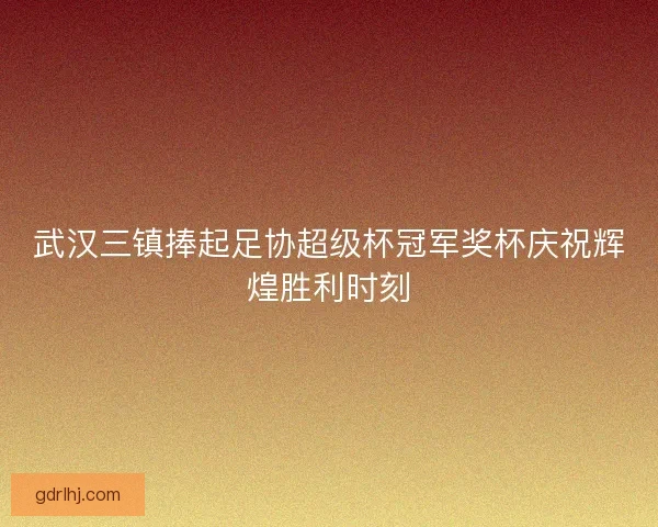 武汉三镇捧起足协超级杯冠军奖杯庆祝辉煌胜利时刻